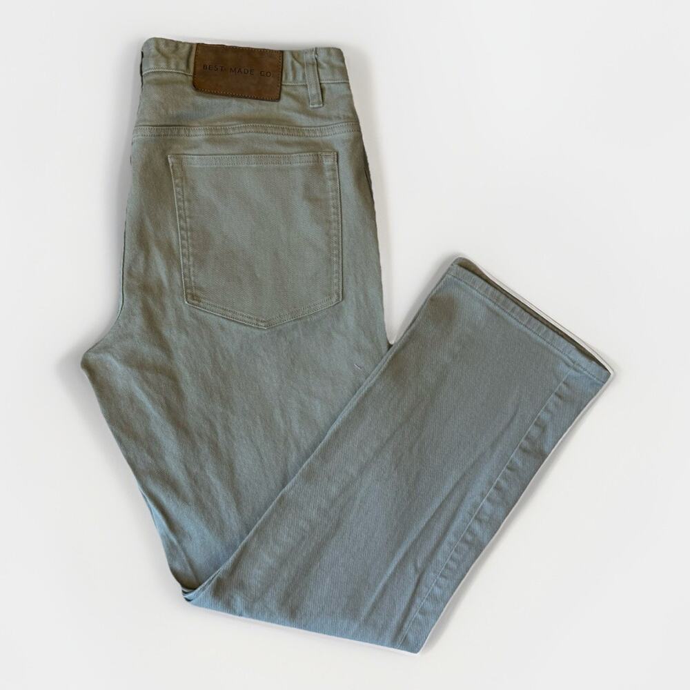 Best Made CO Pants 35 Khaki Straight Leg 5 Pocket Chino Minimalist Streetwear